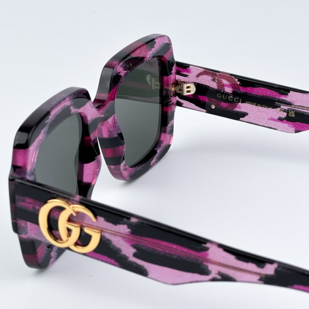 Gucci GG1547S 003 BRAND NEW Sunglasses Black Grey Women Square - Picture 10 of 12